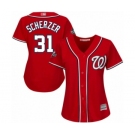 Women's Washington Nationals #31 Max Scherzer Authentic Red Alternate 1 Cool Base 2019 World Series Bound Baseball Jersey