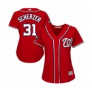 Women's Washington Nationals #31 Max Scherzer Authentic Red Alternate 1 Cool Base 2019 World Series Champions Baseball Jersey