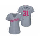 Women's Washington Nationals #31 Max Scherzer Gary Road 2016 Mother's Day Cool Base Jersey