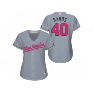 Women's Washington Nationals #40 Wilson Ramos Gary Road 2016 Mother's Day Cool Base Jersey