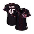 Women's Washington Nationals #46 Patrick Corbin Authentic Navy Blue Alternate 2 Cool Base 2019 World Series Bound Baseball Jerse