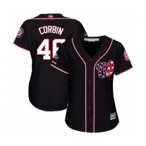 Women's Washington Nationals #46 Patrick Corbin Authentic Navy Blue Alternate 2 Cool Base 2019 World Series Champions Baseball Jersey