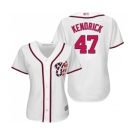 Women's Washington Nationals #47 Howie Kendrick Authentic White Home Cool Base Baseball Jersey