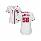 Women's Washington Nationals #56 Joe Blanton White Home Stitched MLB Jersey