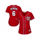 Women's Washington Nationals #6 Anthony Rendon Red Alternate Stitched MLB Jersey