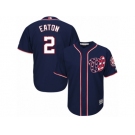 Youth Majestic Washington Nationals #2 Adam Eaton Replica Navy Blue Alternate 2 Cool Base MLB Jersey