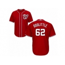 Youth Majestic Washington Nationals #62 Sean Doolittle Authentic Red Alternate 1 Cool Base MLB Jersey