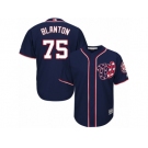 Youth Majestic Washington Nationals #75 Joe Blanton Replica Navy Blue Alternate 2 Cool Base MLB Jersey