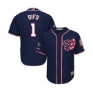 Youth Washington Nationals #1 Wilmer Difo Authentic Navy Blue Alternate 2 Cool Base 2019 World Series Champions Baseball Jersey