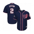 Youth Washington Nationals #2 Adam Eaton Authentic Navy Blue Alternate 2 Cool Base 2019 World Series Bound Baseball Jersey