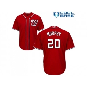 Youth Washington Nationals #20 Daniel Murphy Red Cool Base Stitched MLB Jersey