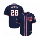 Youth Washington Nationals #28 Jayson Werth Authentic Navy Blue Alternate 2 Cool Base 2019 World Series Champions Baseball Jersey