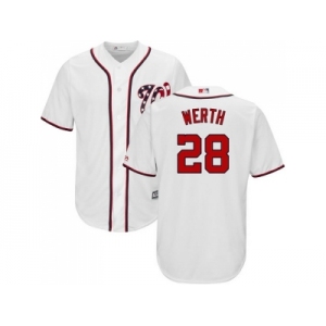 Youth Washington Nationals #28 Jayson Werth White Cool Base Stitched MLB Jersey