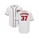 Youth Washington Nationals #37 Stephen Strasburg White Cool Base Stitched MLB Jersey