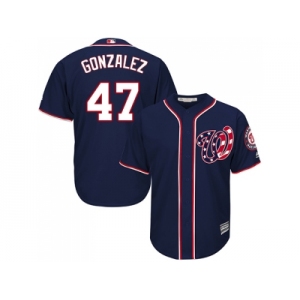 Youth Washington Nationals #47 Gio Gonzalez Navy Blue Cool Base Stitched MLB Jersey