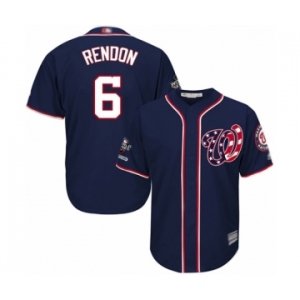 Youth Washington Nationals #6 Anthony Rendon Authentic Navy Blue Alternate 2 Cool Base 2019 World Series Champions Baseball Jersey