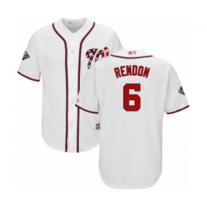 Youth Washington Nationals #6 Anthony Rendon Authentic White Home Cool Base 2019 World Series Bound Baseball Jersey