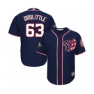 Youth Washington Nationals #63 Sean Doolittle Authentic Navy Blue Alternate 2 Cool Base 2019 World Series Bound Baseball Jersey