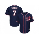 Youth Washington Nationals #7 Trea Turner Navy Blue Cool Base Stitched MLB Jersey