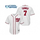Youth Washington Nationals #7 Trea Turner White Cool Base Stitched MLB Jersey