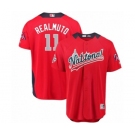 Youth Majestic Miami Marlins #11 J. T. Realmuto Game Red National League 2018 MLB All-Star MLB Jersey