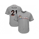 Youth Miami Marlins #21 Christian Yelich Grey Cool Base Stitched MLB Jersey