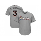 Youth Miami Marlins #3 Adeiny Hechavarria Grey Cool Base Stitched MLB Jersey