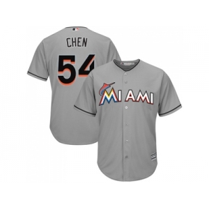 Youth Miami Marlins #54 Wei-Yin Chen Grey Cool Base Stitched MLB Jersey