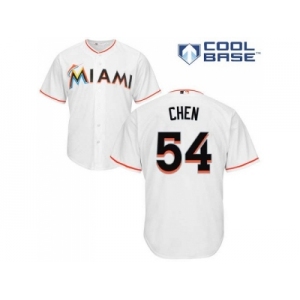 Youth Miami Marlins #54 Wei-Yin Chen White Cool Base Stitched MLB Jersey