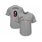 Youth Miami Marlins #9 Dee Gordon Grey Cool Base Stitched MLB Jersey