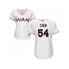 Women Miami Marlins #54 Wei-Yin Chen White Home Stitched MLB Jersey