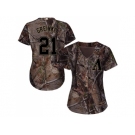 Women Arizona Diamondbacks #21 Zack Greinke Camo Realtree Collection Cool Base Stitched MLB Jersey