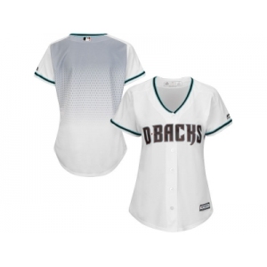 Women's Arizona Diamondbacks Majestic White Aqua Home Cool Base Jersey