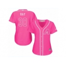 Women's Majestic Arizona Diamondbacks #38 Robbie Ray Replica Pink Fashion MLB Jersey