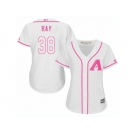 Women's Majestic Arizona Diamondbacks #38 Robbie Ray Replica White Fashion MLB Jersey