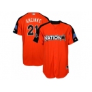 Youth Majestic Arizona Diamondbacks #21 Zack Greinke Replica Orange National League 2017 MLB All-Star MLB Jersey