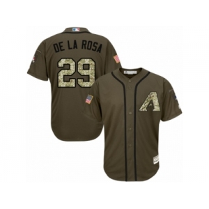 Youth Majestic Arizona Diamondbacks #29 Jorge De La Rosa Authentic Green Salute to Service MLB Jersey