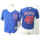 Toddler Chicago Cubs #49 Jake Arrieta Blue Cool Base Stitched MLB Jersey