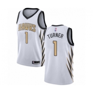 Women's Atlanta Hawks #1 Evan Turner Swingman White Basketball Jersey - City Edition