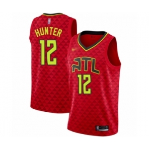 Women's Atlanta Hawks #12 De'Andre Hunter Authentic Red Basketball Jersey Statement Edition