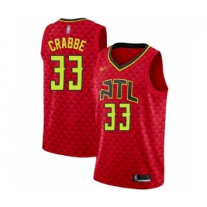 Women's Atlanta Hawks #33 Allen Crabbe Authentic Red Basketball Jersey Statement Edition