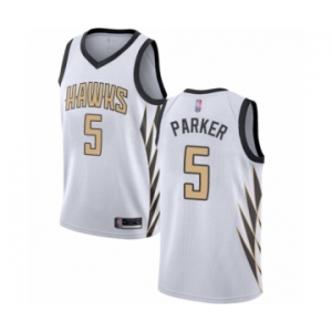 Women's Atlanta Hawks #5 Jabari Parker Swingman White Basketball Jersey - City Edition