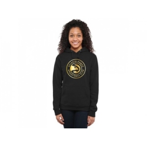 Women's Atlanta Hawks Gold Collection Pullover Hoodie Black