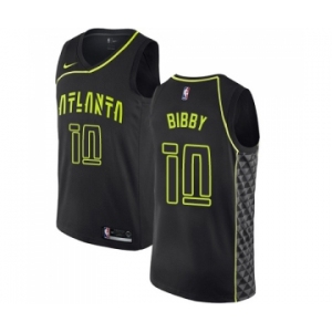 Women's Nike Atlanta Hawks #10 Mike Bibby Swingman Black NBA Jersey - City Edition