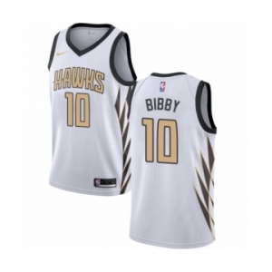 Women's Nike Atlanta Hawks #10 Mike Bibby Swingman White NBA Jersey - City Edition