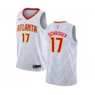 Women's Nike Atlanta Hawks #17 Dennis Schroder Authentic White NBA Jersey - Association Edition