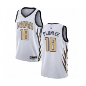 Women's Nike Atlanta Hawks #18 Miles Plumlee Swingman White NBA Jersey - City Edition