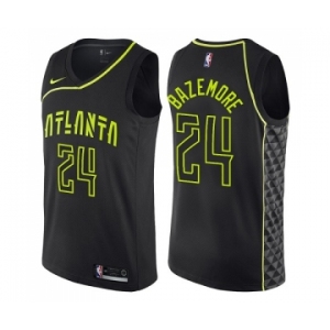 Women's Nike Atlanta Hawks #24 Kent Bazemore Swingman Black NBA Jersey - City Edition