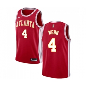 Women's Nike Atlanta Hawks #4 Spud Webb Swingman Red NBA Jersey Statement Edition