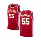 Women's Nike Atlanta Hawks #55 Dikembe Mutombo Authentic Red NBA Jersey Statement Edition